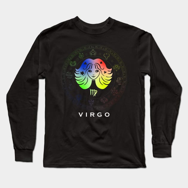 Zodiac sign Virgo T-shirt Long Sleeve T-Shirt by Emotiondesign